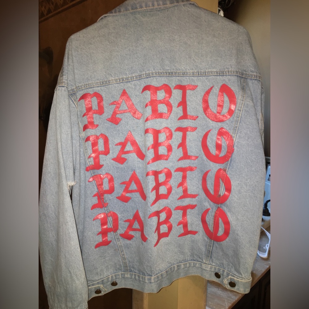 Custom Made Pablo Kanye West Denim Jean Jacket
